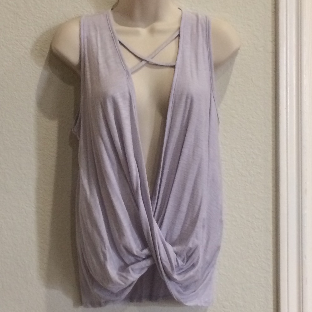 MWT Pretty Lilac Criss Cross Top